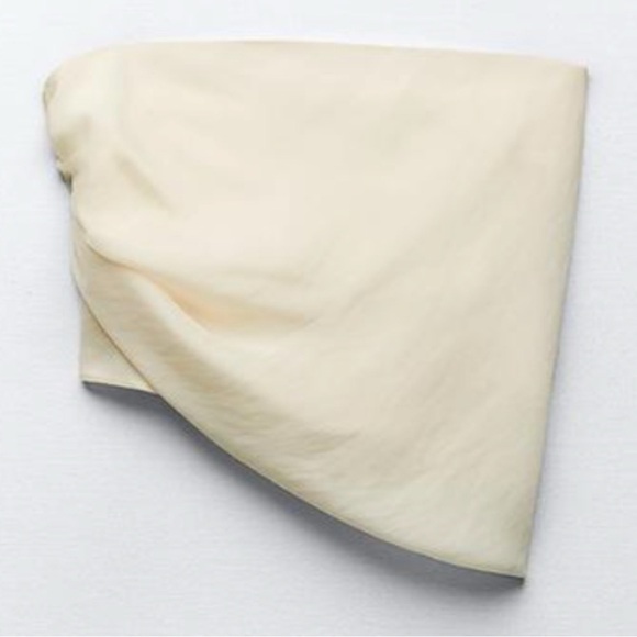 NWT ZARA DRAPED OVERLAY TOP CROP - Picture 9 of 14